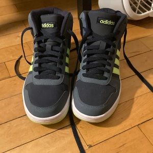 Brand New Boy’s Adidas high tops neon green